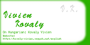 vivien kovaly business card